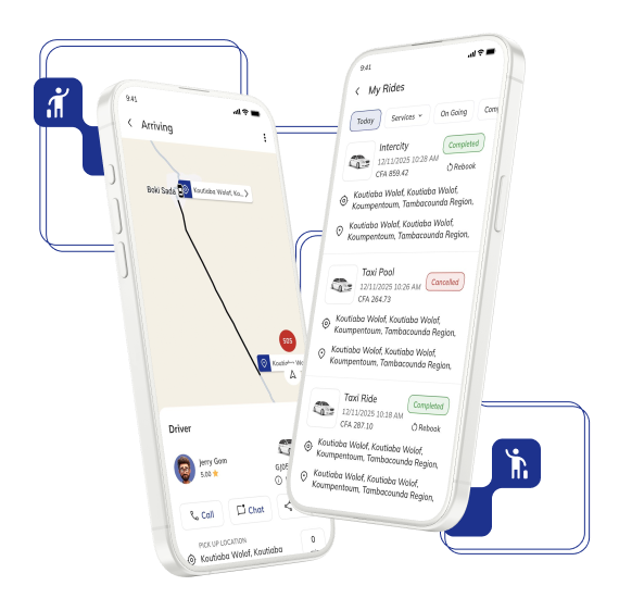 Fonctionnalités de l'application client